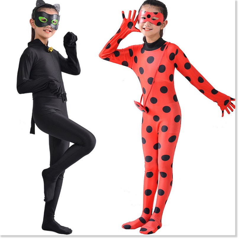 Bọ rùa Reddy trang phục quần bó trẻ em gái Halloween anime trang phục mèo đen Noel chương trình biểu diễn quần áo