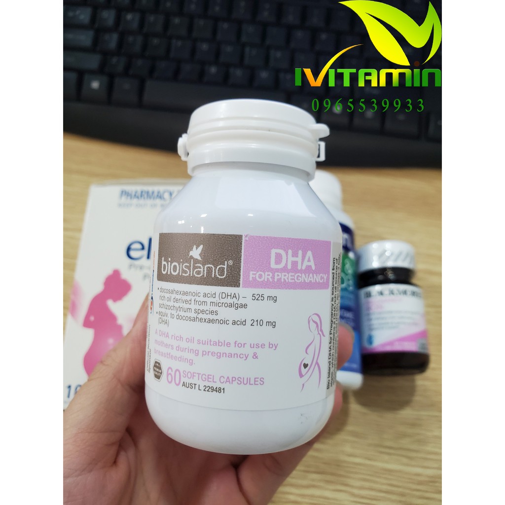 DHA cho bà bầu Bio island For Pregnancy Úc 60 viên giúp bé thông minh từ trong bụng mẹ