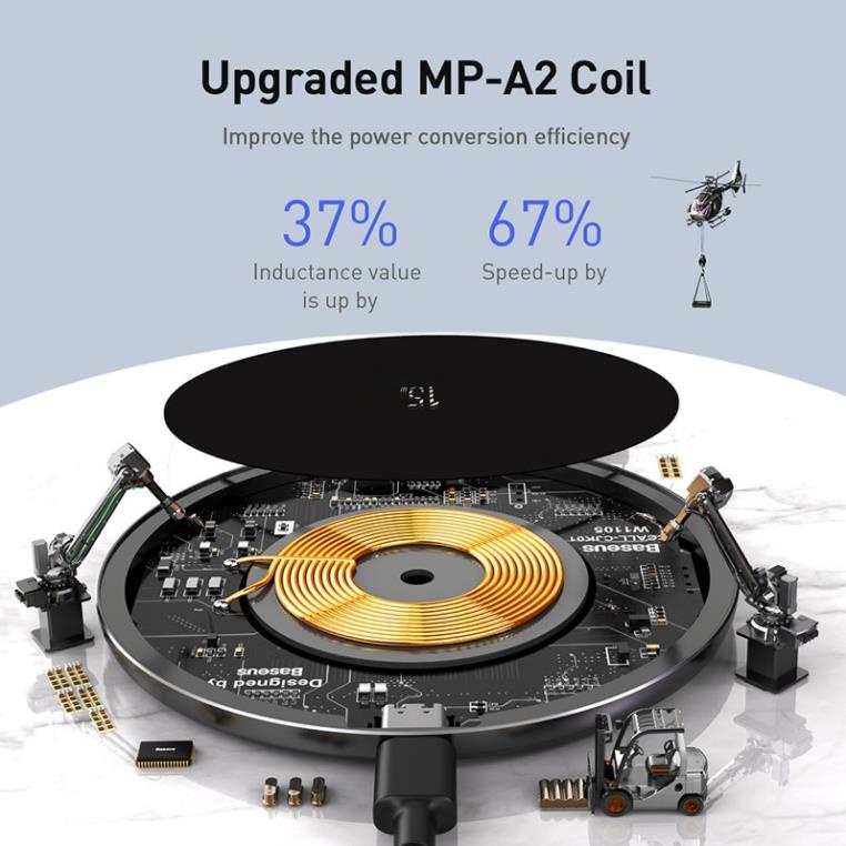 Đế Sạc Nhanh Không Dây Baseus 15W Cho Iphone 11 X Xs Max Xr Samsung S10 S9 Huawei_TOPBUY24HMall