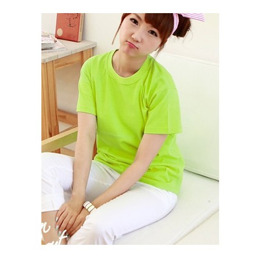 ÁO THUN TRƠN CỔ TRÒN MÀU XANH LÁ ( NHẠT) TAY NGẮN NAM NỮ ( CÓ CẢ SIZE EM BÉ ) SV66A1