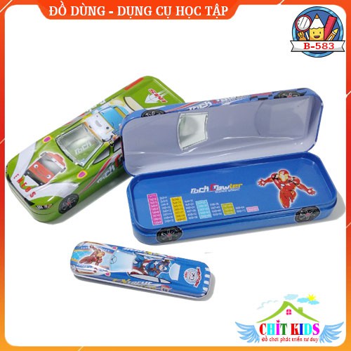 Hộp đựng bút sắt hình xe hơi B-583