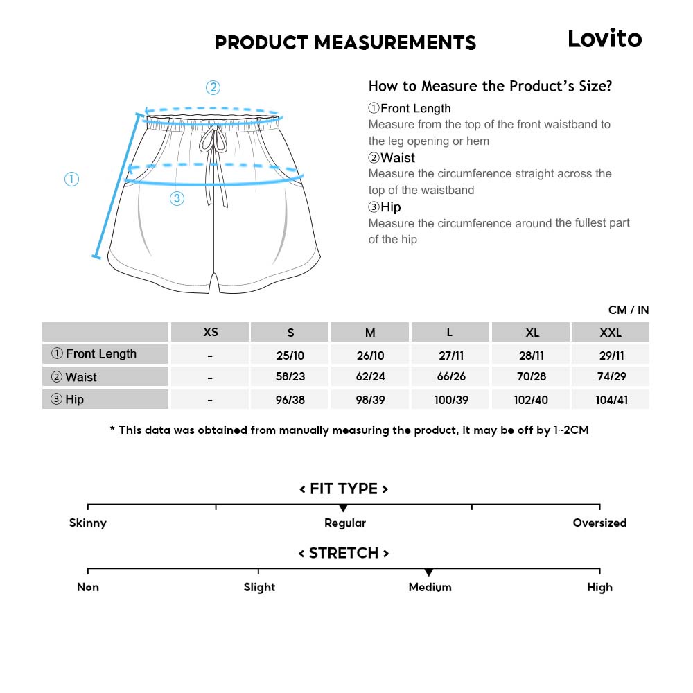 Quần đùi thể thao Lovito có dây rút L02101 (màu xanh dương nhạt)