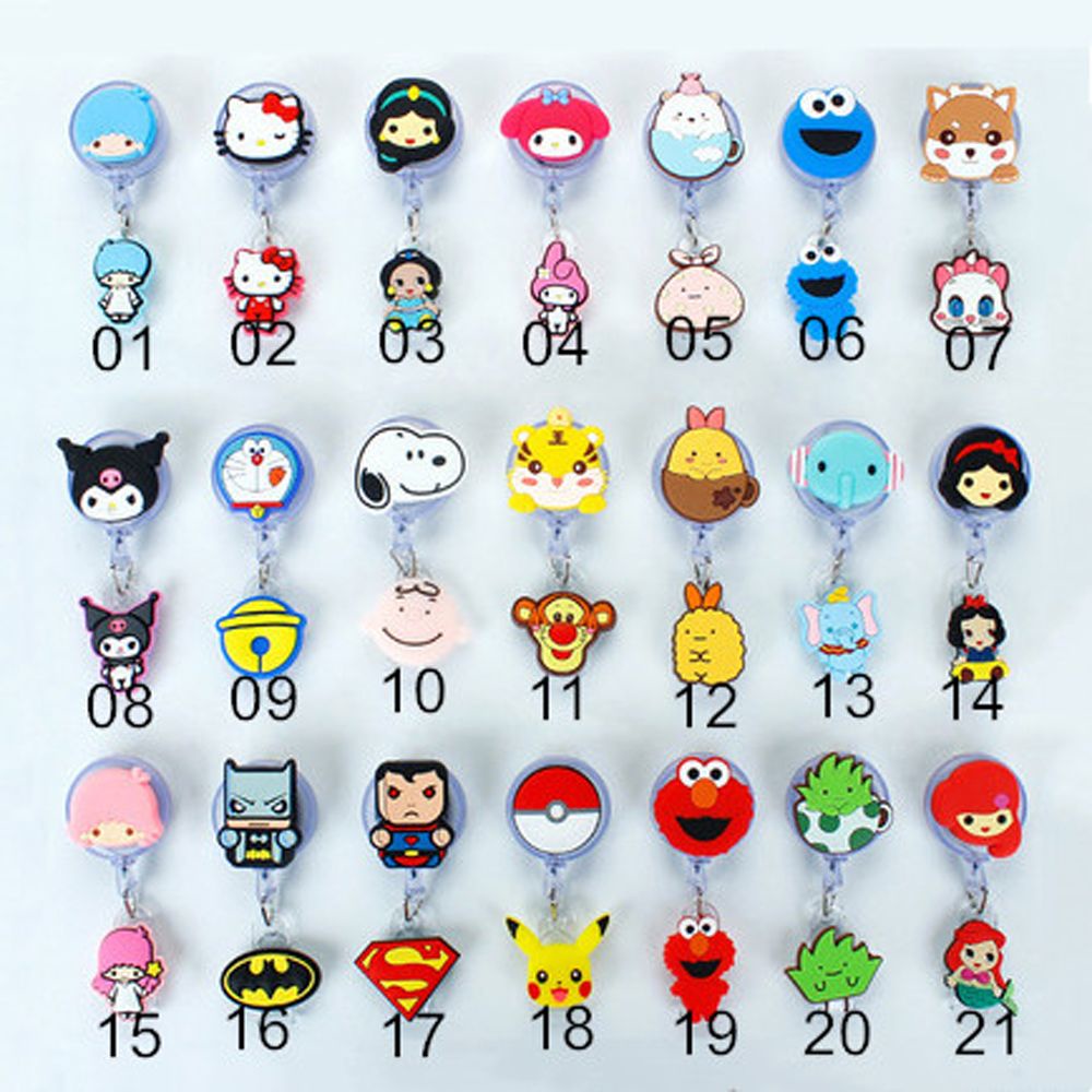 Kẹp giữ thẻ tên bằng silicon hình Doraemon nhiều hình tùy chọn dễ thương có thể thu gọn