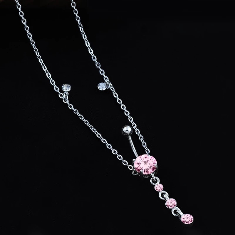 Khuyên Rốn Dạng Dài Đính Đá Thời Trang Cho Nữ