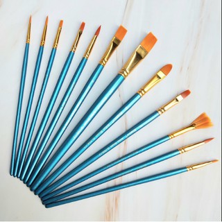 Bộ Cọ 12 Cây Chuyên Dụng Giorgione Tô Vẽ Tranh Sơn Dầu, Màu Nước, Màu Acrylic