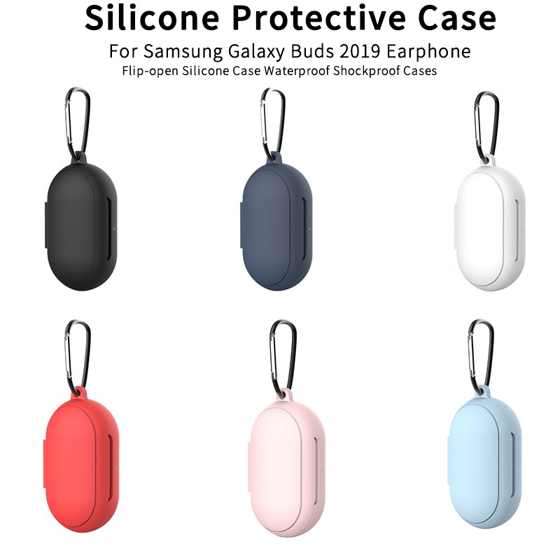 Hộp Đựng Tai Nghe Chống Sốc Chống Nước Màu Đen Bằng Silicone Cho Samsung Galaxy Bud 2019