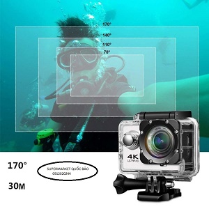 Camera hành trình chống nước chống rung 4K 16M SPORT Ultra HD DV, kết nối wifi  góc quay 170 độ - Hàng Nhập Khẩu