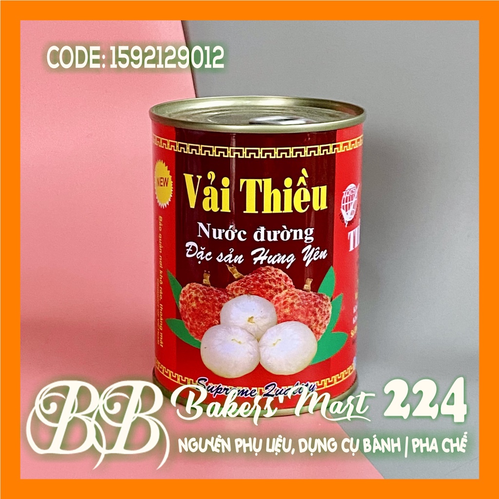 Vải thiều ngâm nước đường TIẾN VINH - Lon 565gr