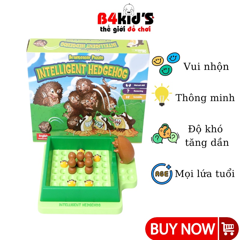 Đồ chơi board game giải mã mê cung nhím con tìm mẹ nhiều cấp độ khó tăng dần vui nhộn thông minh B4KIDS - L5