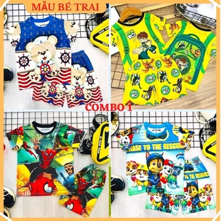 E8T_Đồ Bộ Em Bé Trai ( 8kg - 42kg) - Hàng Thun Lạnh 4 chiều In hình 3D Cao Cấp