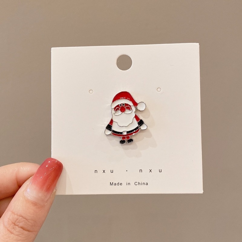 Trâm cài áo kim loại hình giáng sinh dễ thương