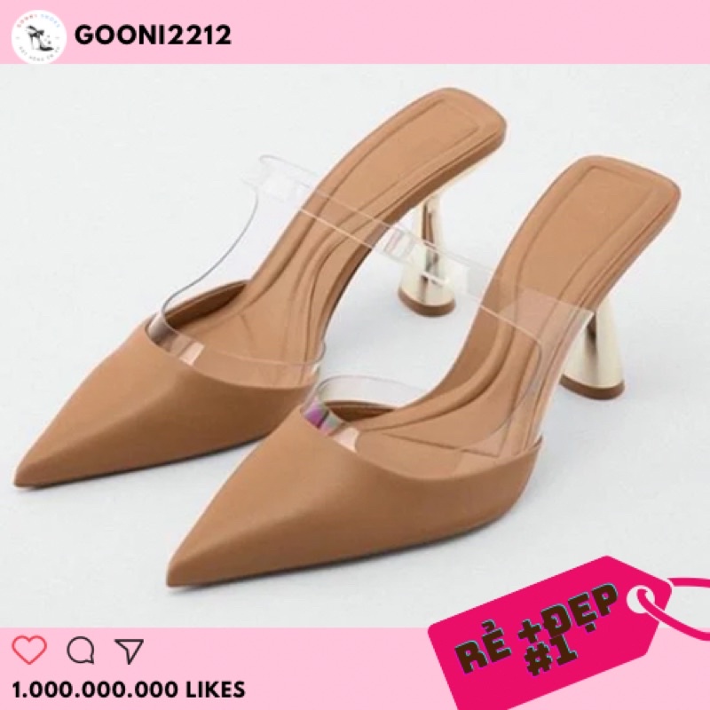 Giày cao gót zara, guốc cao mũi nhọn hàng xuất dư full box thời trang phong cách sang chảnh dành cho nữ
