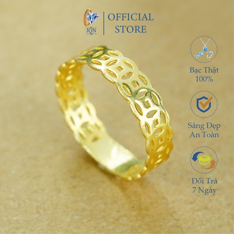 Nhẫn Bạc Kim Tiền Xi Vang May Mắn Tài Lộc N56V