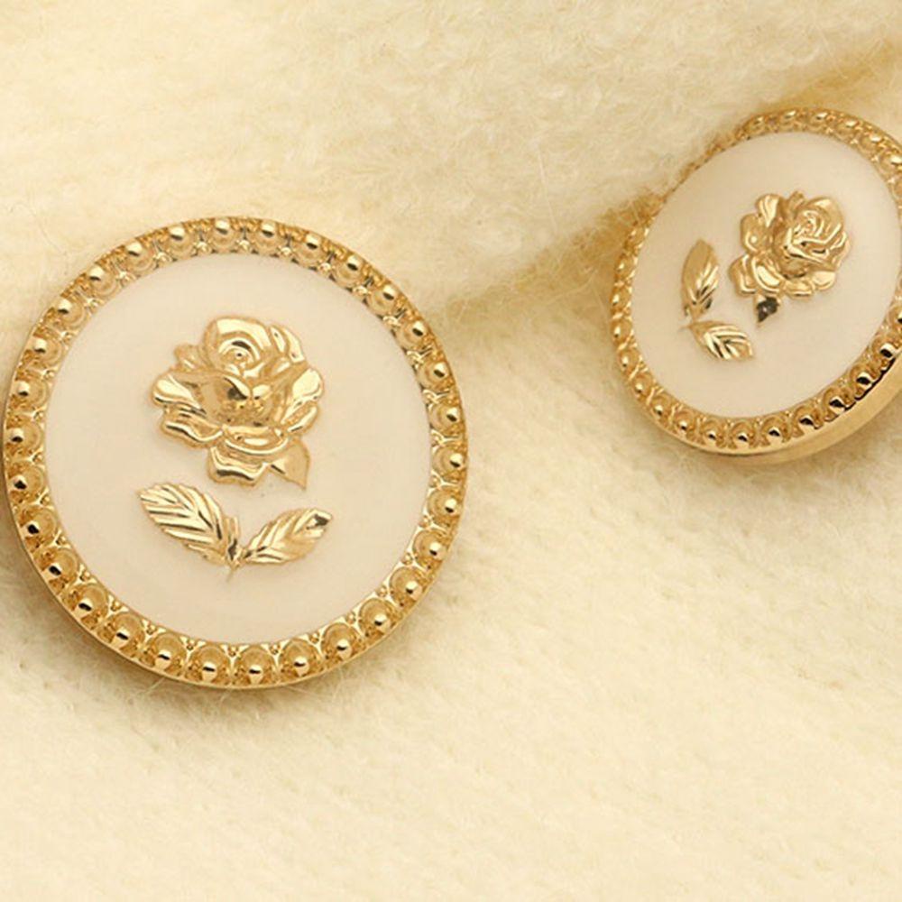 LILYES Bộ 6 Nút Áo Màu Đen Phong Cách Vintage