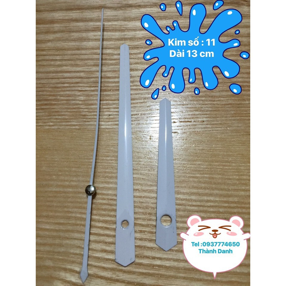 Bộ Kim Đồng Hồ trắng dài 13cm và máy đồng hồ Taiwan loại thường trục 5mm kim trôi Shop Nguyễn Tú