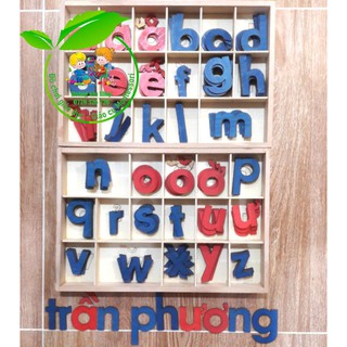 Hộp chữ cái cắt tiếng Việt và tiếng Anh hộp đôi