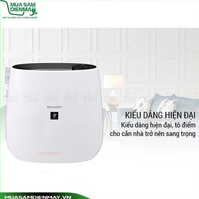 Máy tạo ion lọc không khí mini văn phòng gia đình Sharp FP-J30E-B Màng lọc Hepa Chế độ Haze công nghệ Ion Plasma