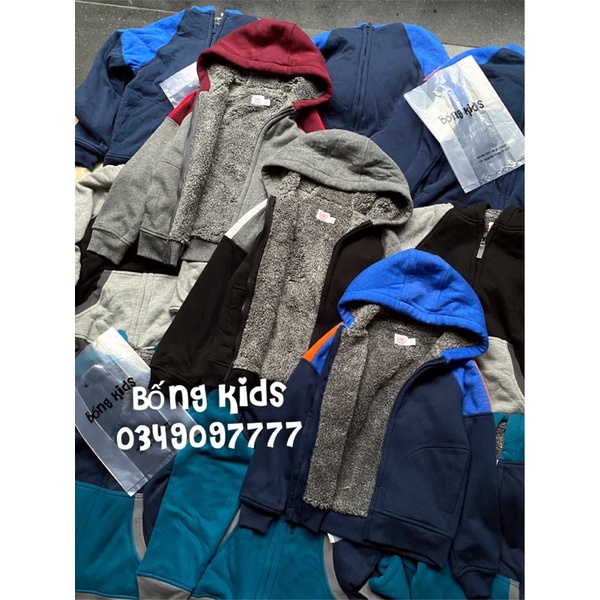 Áo Khoác Hoodie Bé Trai Lót Lông Cừu WonderNation(gạch tên hãng)