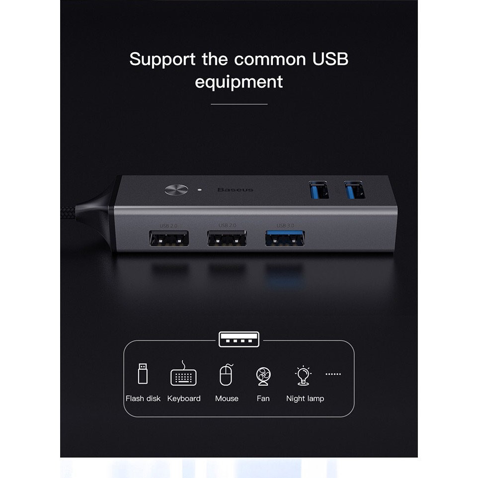 Bộ HUB chuyển đổi Type C sang USB 3.0 (5 USB plug and expand easily)