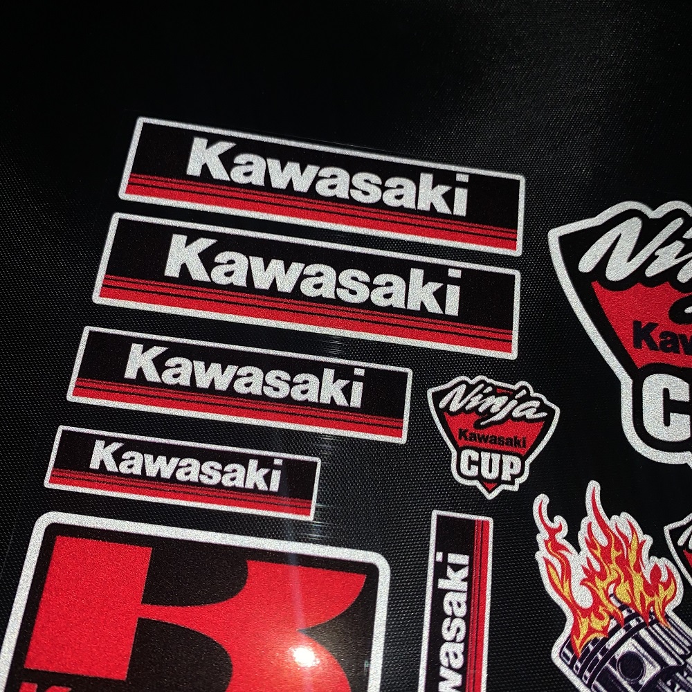 Miếng Dán Phản Quang Chống Thấm Nước Trang Trí Xe Mô Tô/Mũ Bảo Hiểm Kawasaki