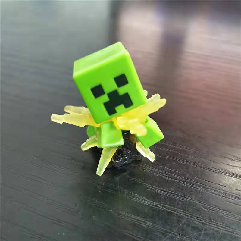 Mini game Minecraft figures toy cute Steve creeper action figure gift cake topper collectibles toys for kids