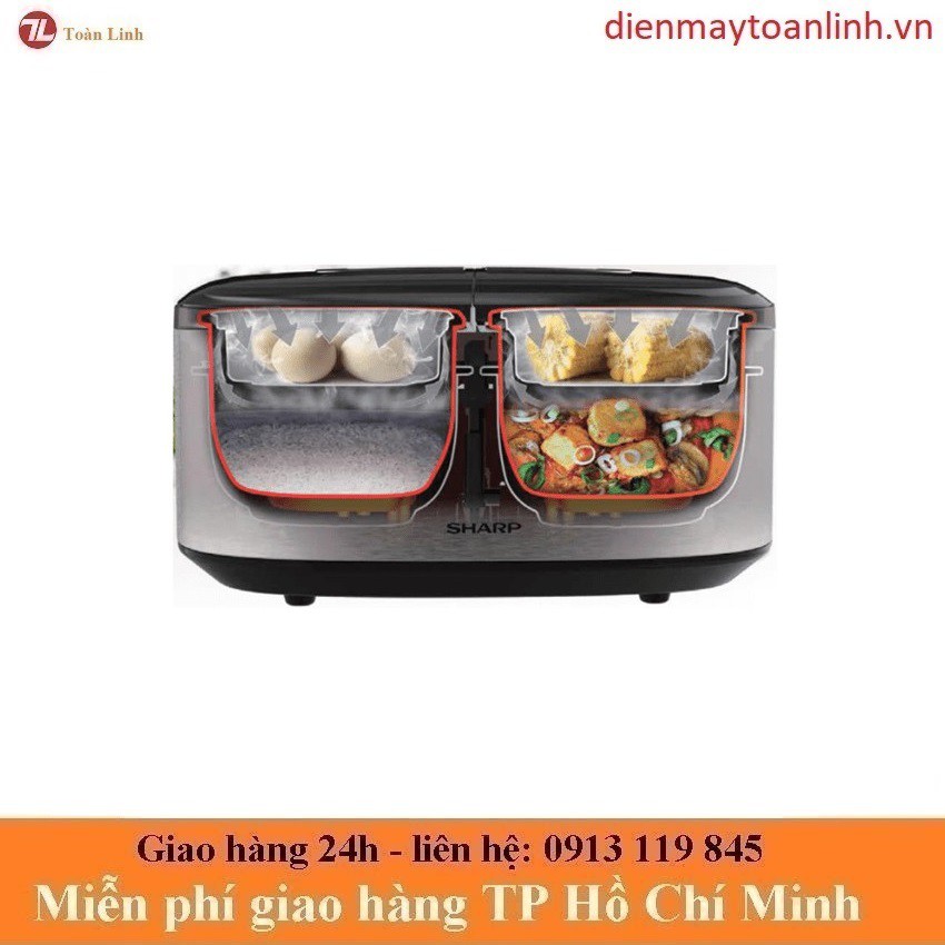 Nồi đa năng Sharp KN-TC50VN-SL-WH 2 ngăn 1.8 lít - Chính hãng | BigBuy360 - bigbuy360.vn