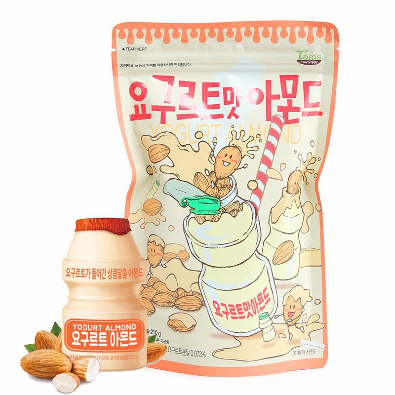 Hạnh nhân tẩm Sữa Chua Tom's Farm - Gói 210g