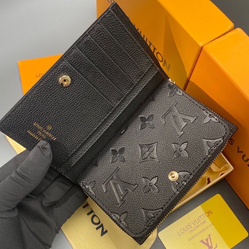 Ví dài nhiều ngăn có khoá kéo da thật cao cấp LV Louis Vuitton