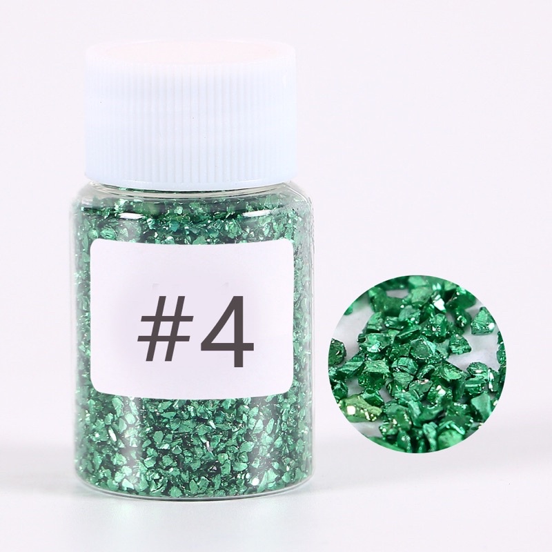 Hũ 30g hạt vụn kim loại trang trí resin, trang trí nail