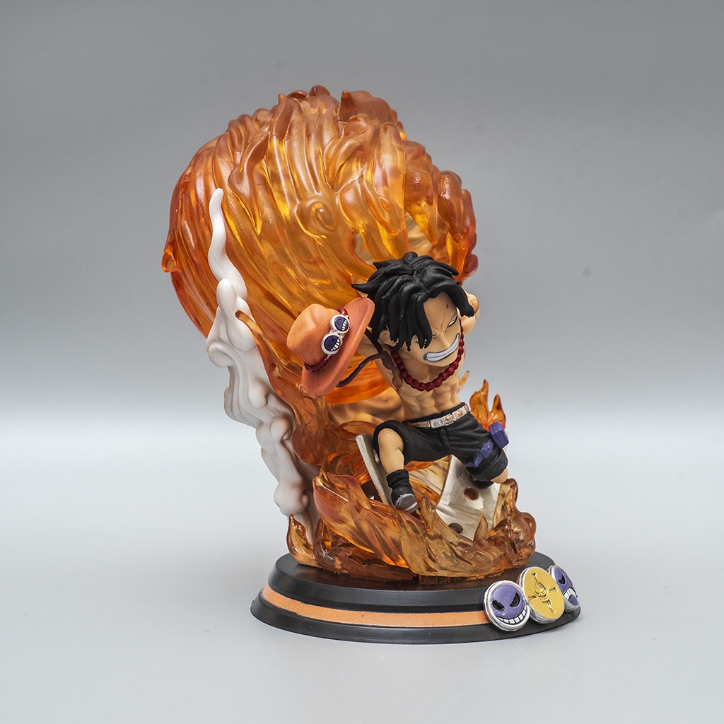 Mô hình One Piece Ace Hỏa Quyền cao 16cm, mô hình trang trí One Piece Figure Ace băng Râu Trắng Haki Shop