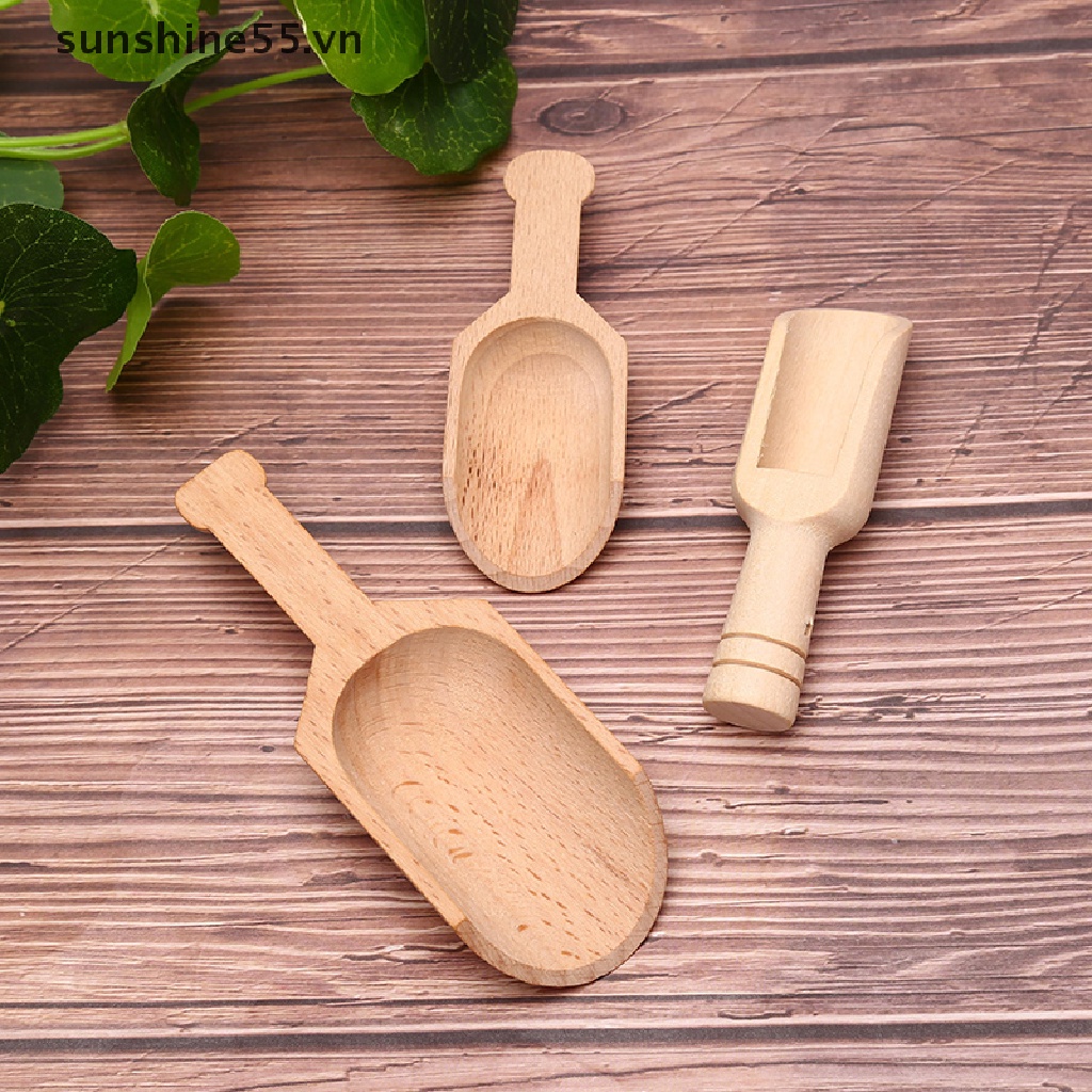 1 Muỗng Gỗ Mini Múc Trà / Cà Phê / Muối Tắm / Gia Vị