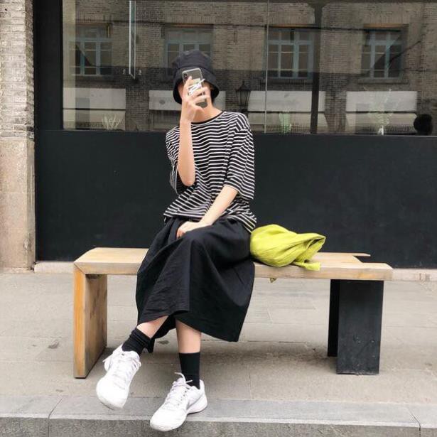 Chân Váy Xòe Kaki Ulzzang Cạp Chun Co Dãn, Mặc tôn dáng, thích hợp đi chơi, đi làm nhé các nàng,Có 3 màu, Z003