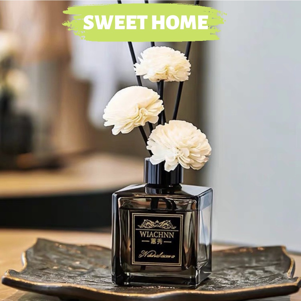 Tinh Dầu Thơm Thiên Nhiên WIACHNN 50ml Bản Sang Trọng Để Phòng Que Gỗ Tự Khuếch Tán Thanh Lọc Khử Mùi Không Khí ST50