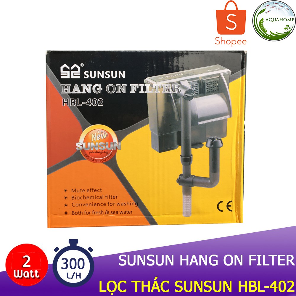 Lọc thác Sunsun HBL 402 tích hợp lọc váng cho bể thủy sinh mini, bể cá nhỏ