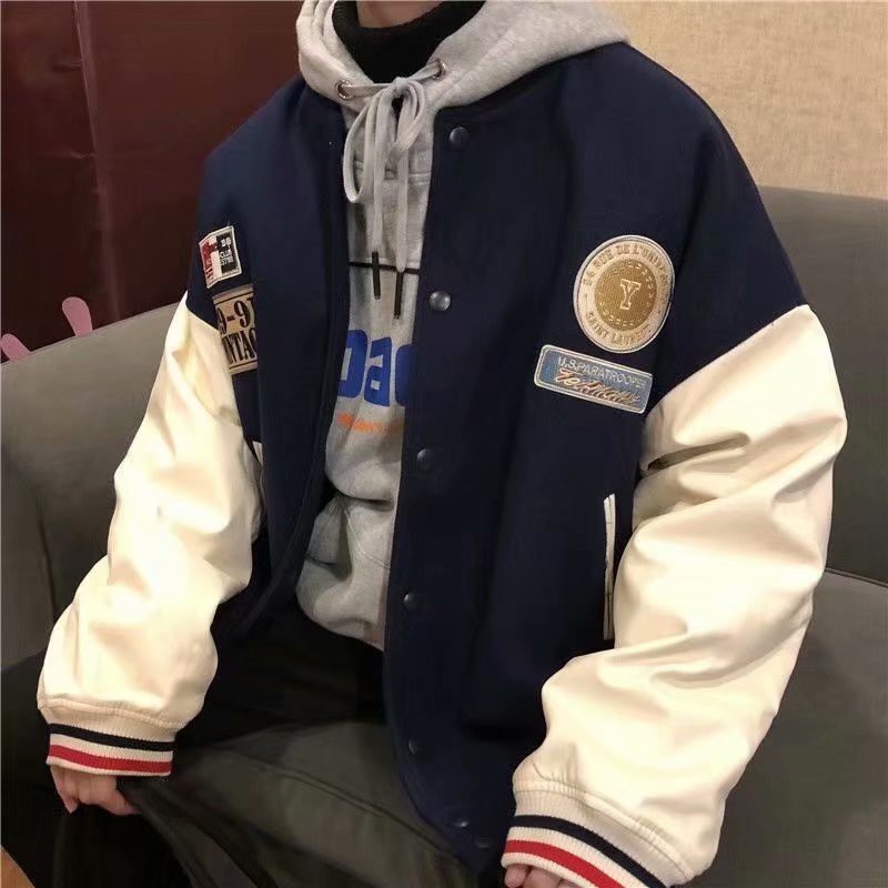 Áo Khoác Unisex bomber Hàn Quốc Dáng Rộng Thiết Kế Mới Cho Nam Top