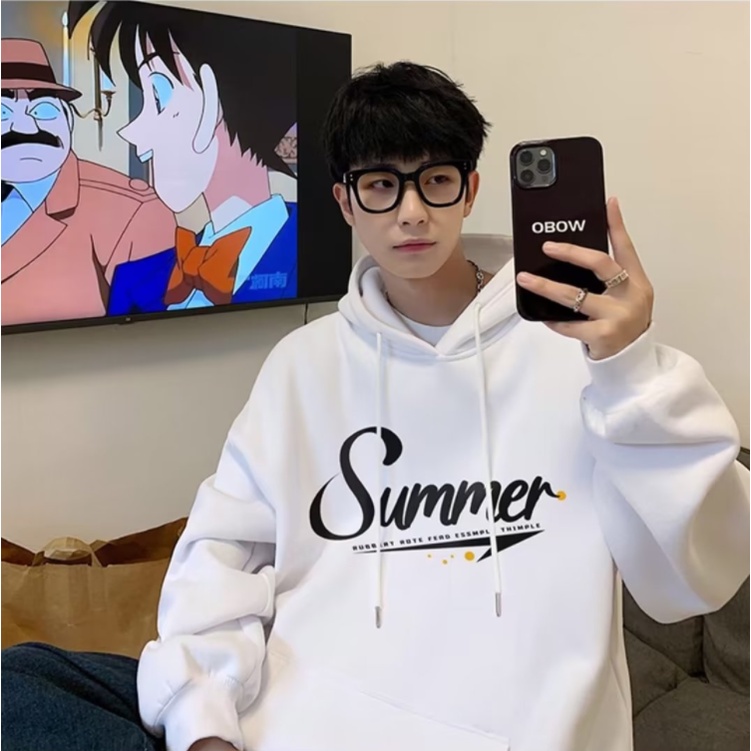 Áo Hoodie Màu Sắc Đơn Giản Thời Trang Cho Nam