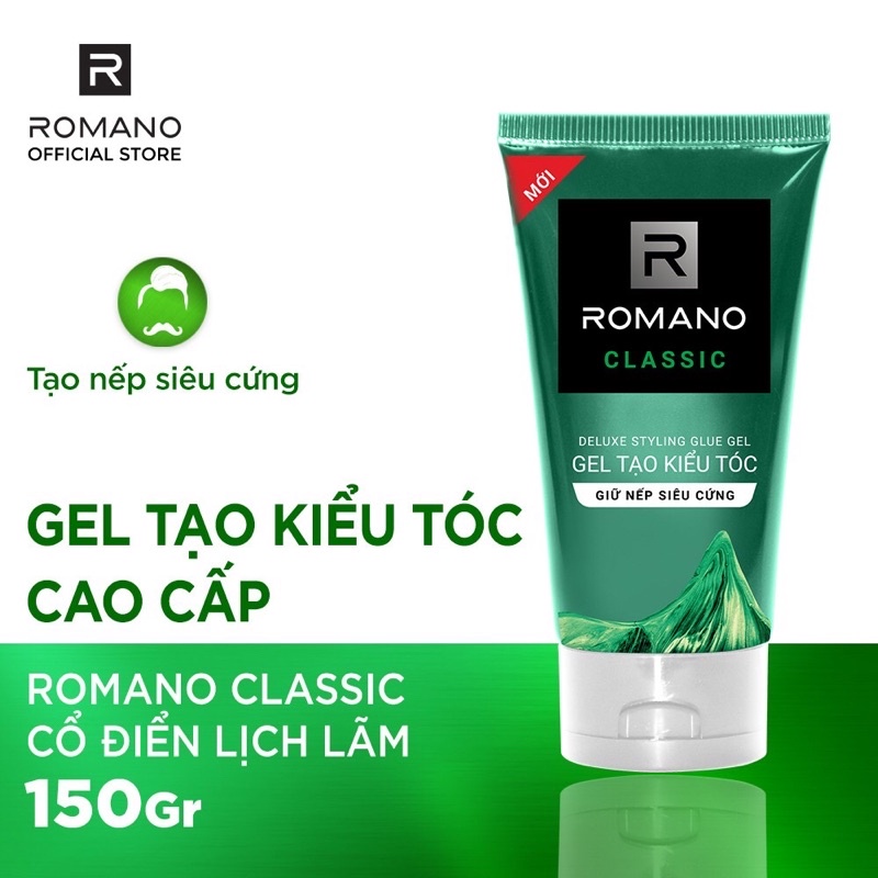Gel Vuốt Tóc Romano Classic 150g