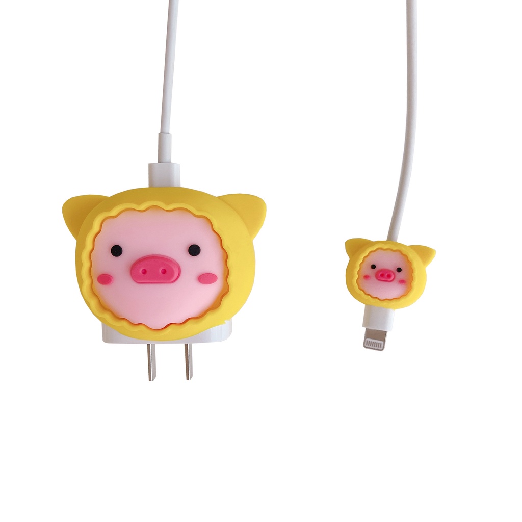 Phụ Kiện Bảo Vệ Dây Cáp Sạc Nhanh Hoạt Hình Dễ Thương Cho iPhone 13 11 12 / iPad 18W/20W