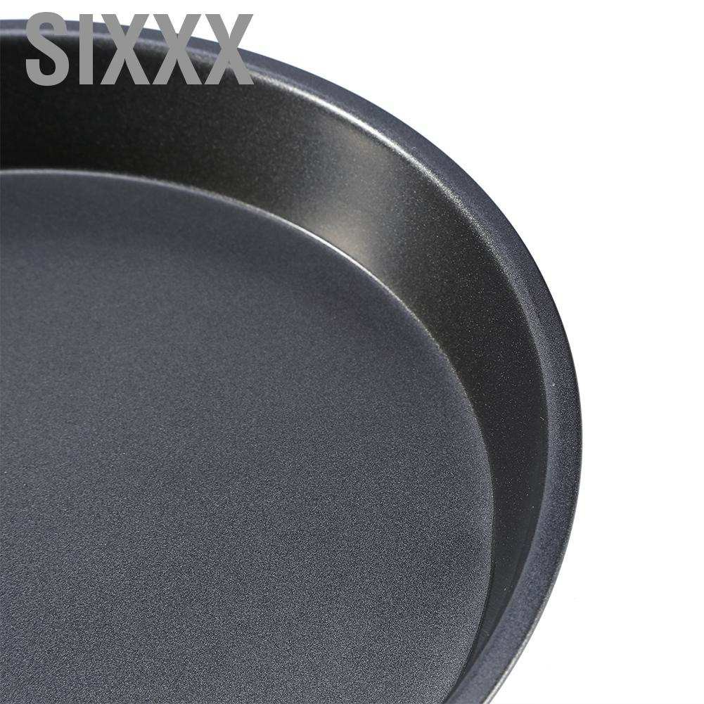 Sixxx 8 inch Carbon Steel Non-stick Round Pizza Pan Microwave Oven Baking Dishes Pans Pie Tray