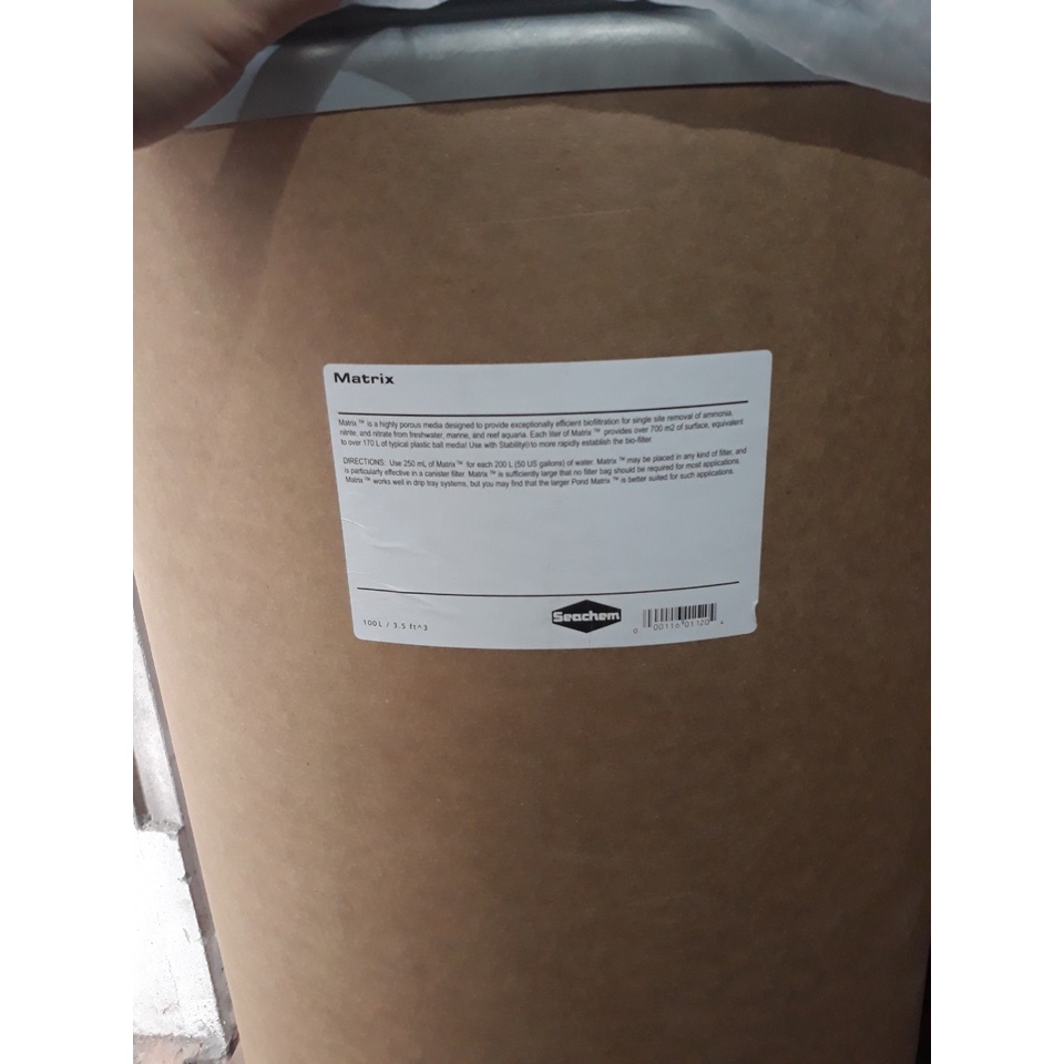 Matrix seachem nguyên thùng 20l vật liệu lọc nước cao cấp hàng nguyên đai nguyên kiện-