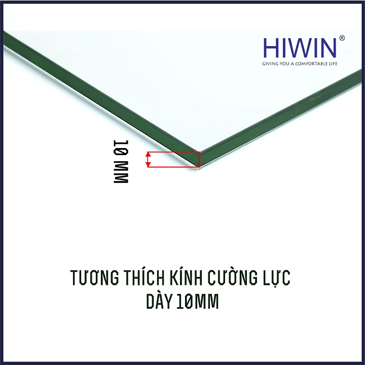 Kẹp định vị cabin tắm 90 độ kính tường cạnh thẳng chất liệu inox 304 mạ vàng HIWIN FC-2031G