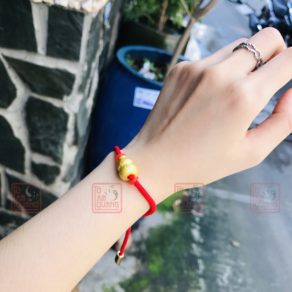 Vòng tay phong thủy dây đỏ hồ lô vàng nam nữ đẹp rẻ mang lại bình an - may mắn - tài lộc -TÔ TÂM QUANG
