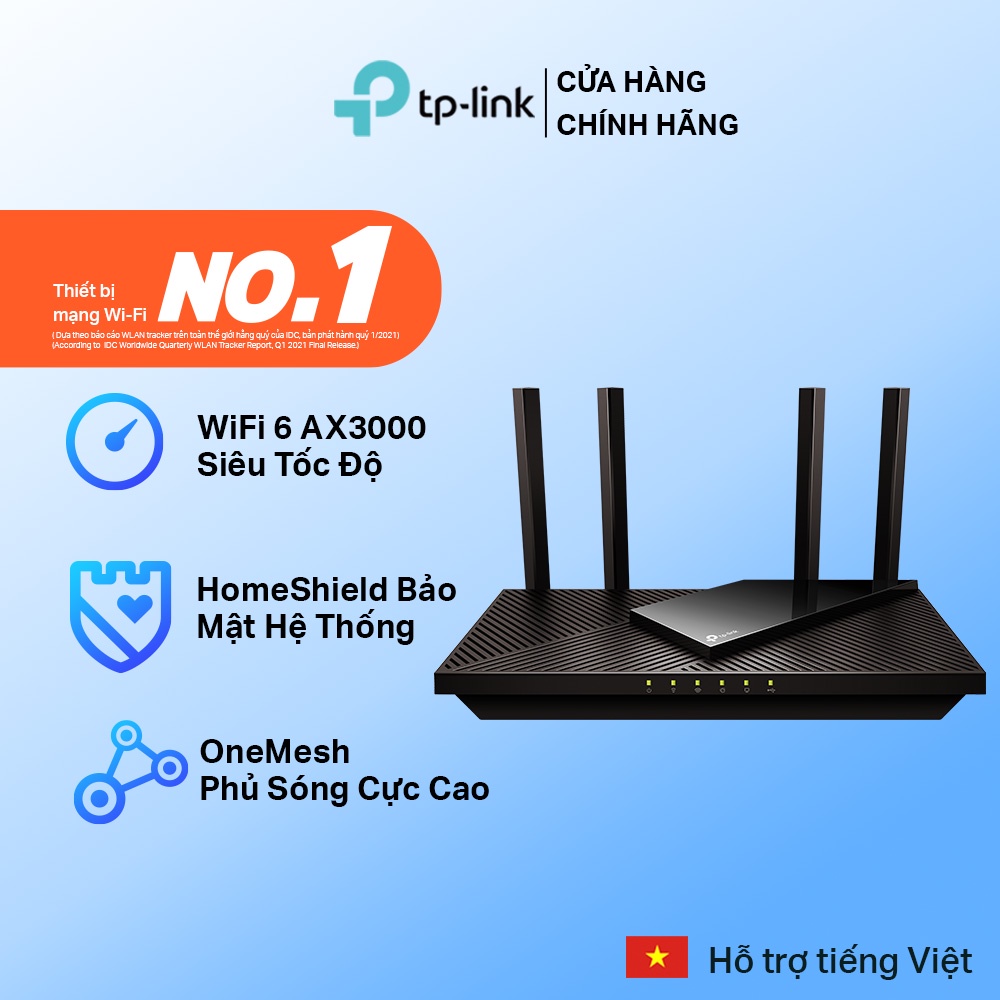 Bộ Phát Wifi TP-Link Archer AX55 Chuẩn Wifi 6 AX3000