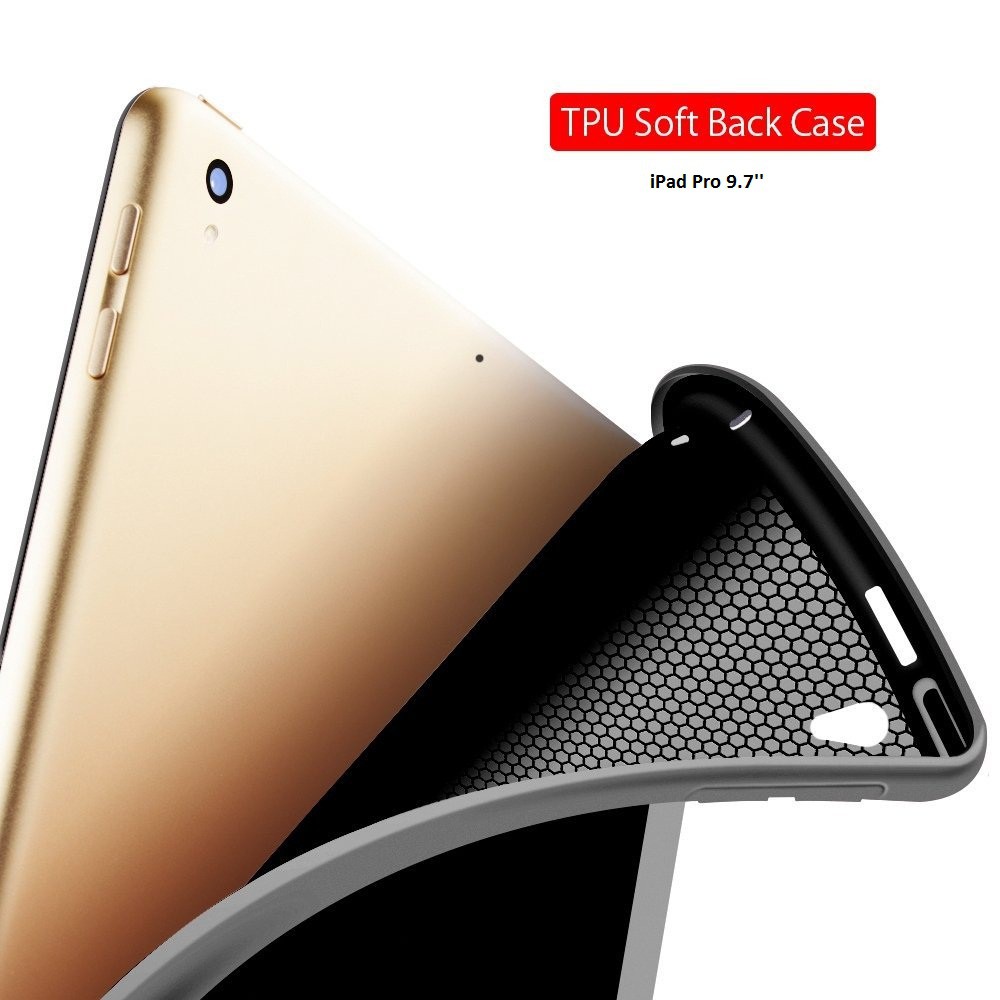 Bao da kiêm ốp lưng cho iPad Pro 9.7'' (Đen) Mẫu 3 | BigBuy360 - bigbuy360.vn