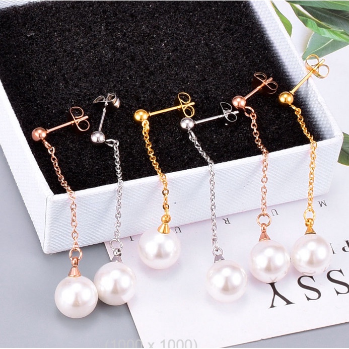 Bông Tai Tòn Ten Titan Ko Đen TT 3561