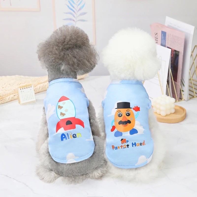 áo hỏa tiễn và mr. khoai tây cho chó mèo