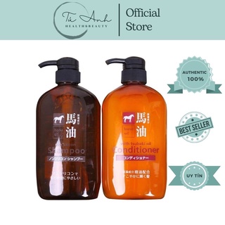 Dầu gội mỡ ngựa và dầu xả chiết xuất mỡ ngựa Horse Oil Nhật Bản 600ml