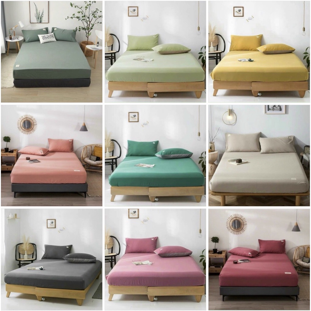 Sét ga gối cotton Tici phong cách hàn Quốc loại 1( không kèm ruột )