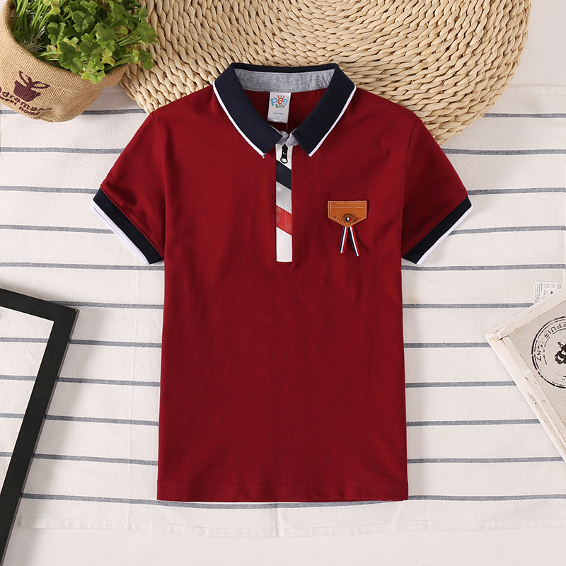 Áo Thun Polo Cotton Ngắn Tay Dễ Thương Cho Bé Trai