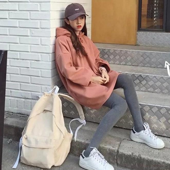 Áo hoodie nữ tay dài kiểu dáng thời trang trẻ trung